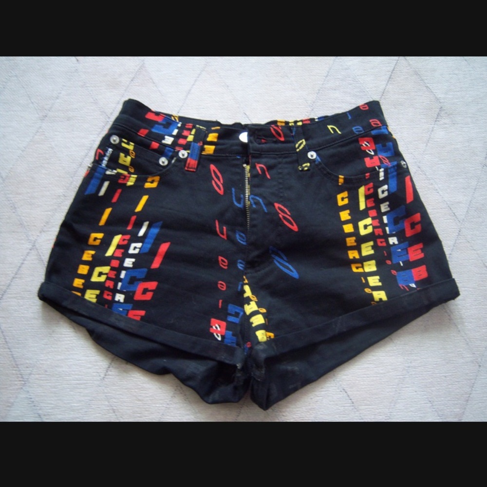 Vintage Iceberg Jeans short shorts logo printed